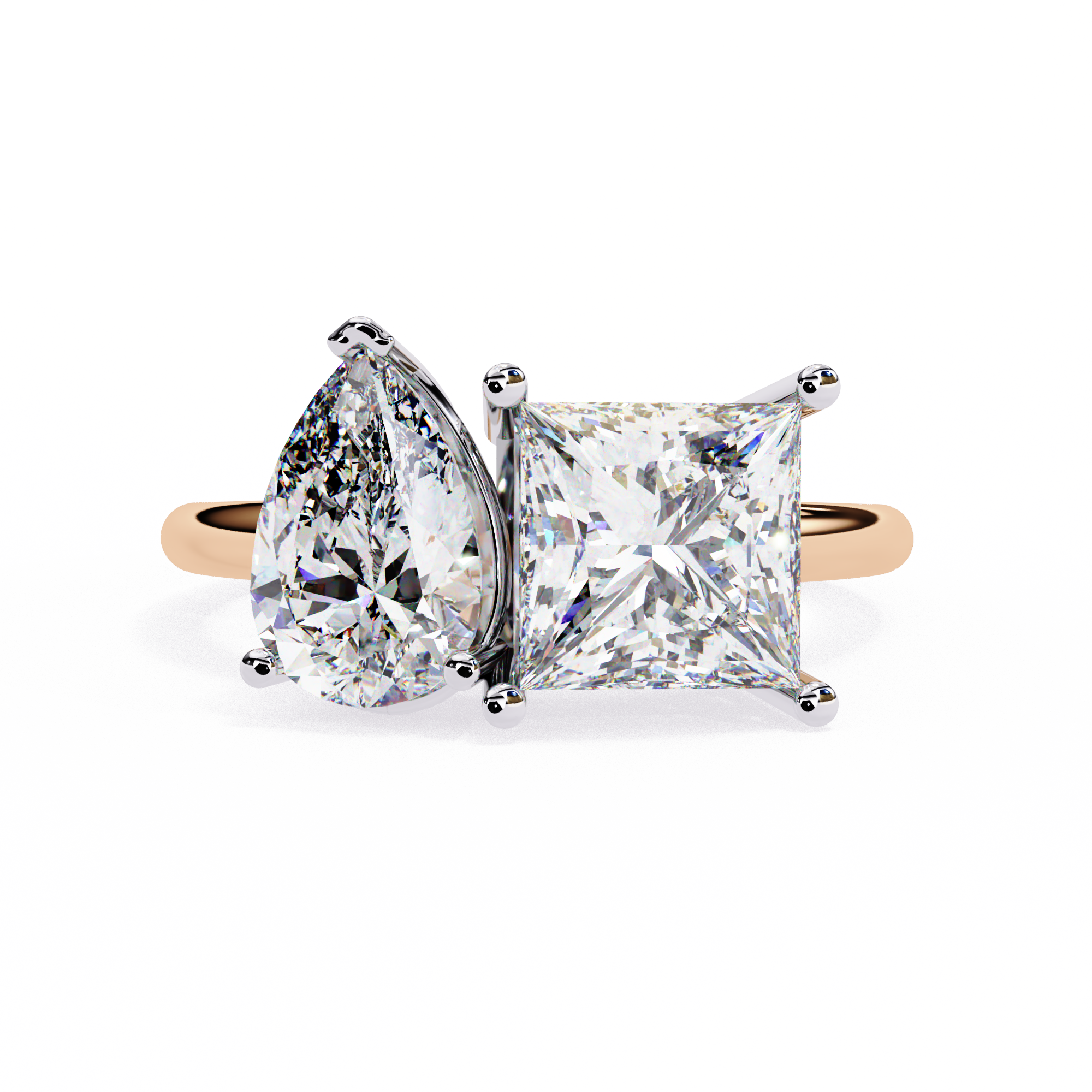 Buy 4.30ct Princess Cut Natural Diamond Ring Solitairekart